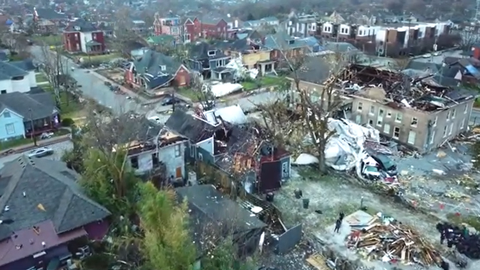Video Preview (Aerial View Of Storm Wreckage)